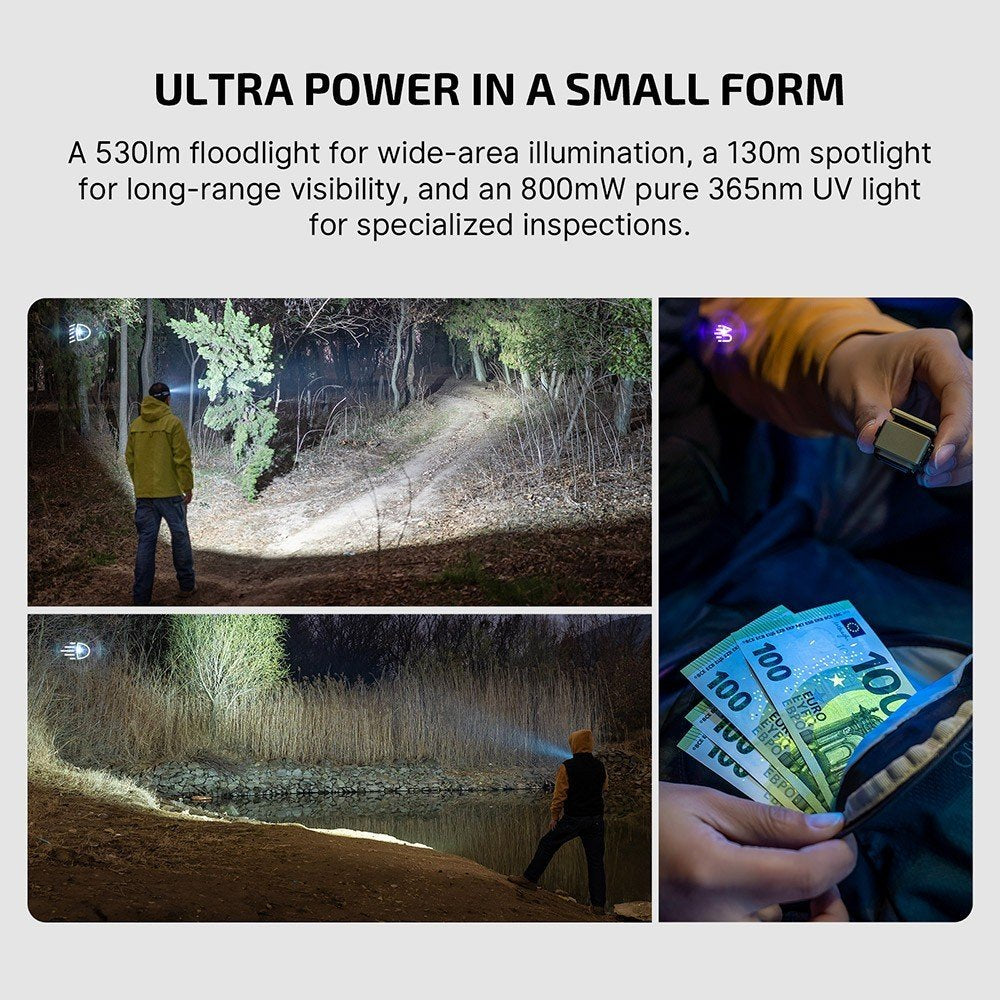 Olight Oclip Ultra Clip-On EDC Light with Flood, Spot, and UV Modes