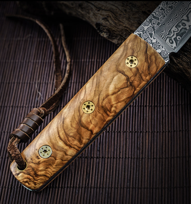 HX OUTDOORS Moon Shadow Damascus Collection Knives