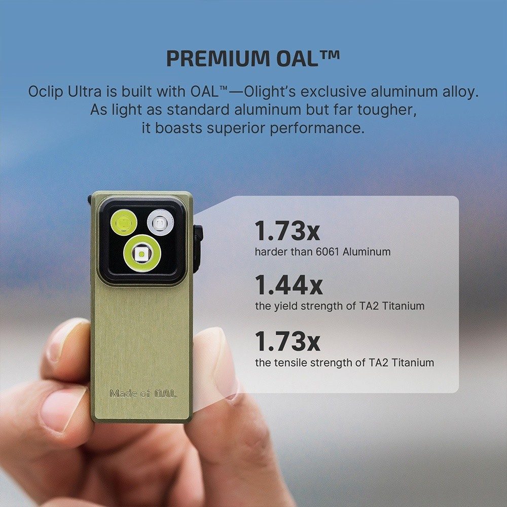 Olight Oclip Ultra Clip-On EDC Light with Flood, Spot, and UV Modes