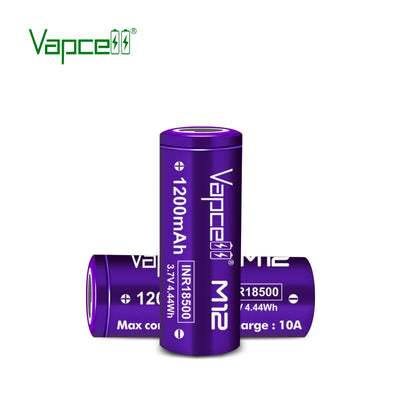 Vapcell 18500 M12 1200mah 10A Li Ion Battery flashlightgo Vapcell 18500 M12 1200mah 10A Li Ion Battery flashlightgo