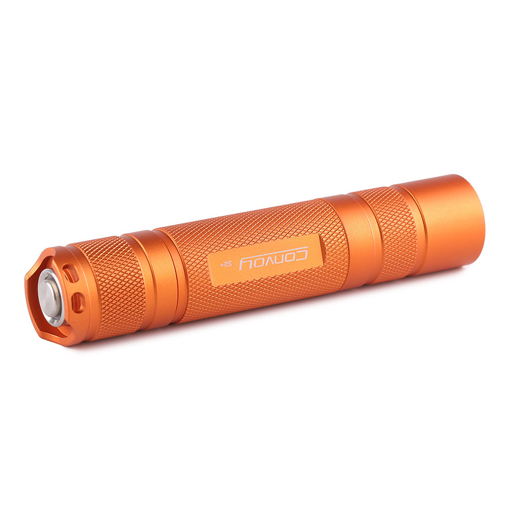 Convoy S2+ Orange 18650 Flashlight – LED & Driver Options