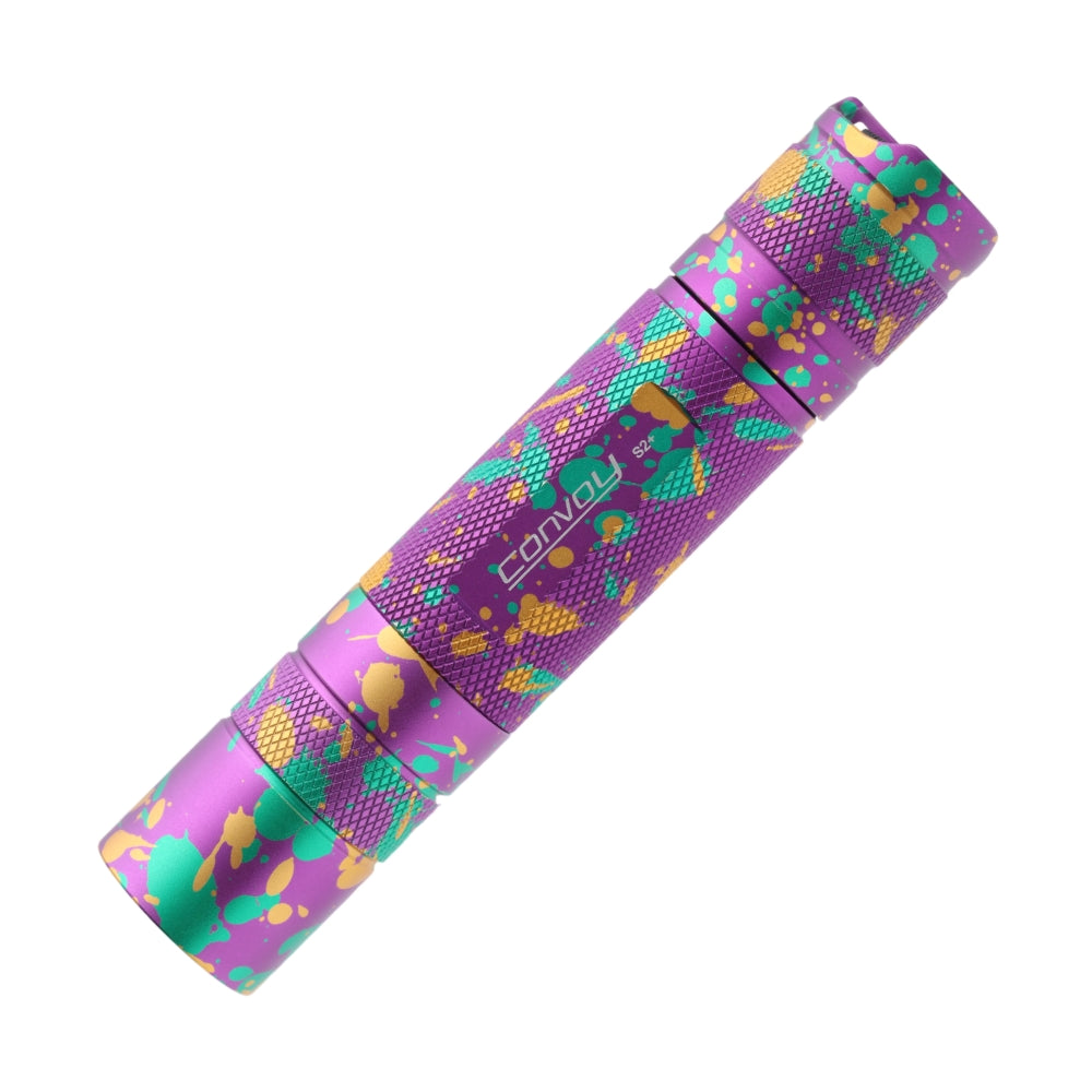 Convoy S2+ camouflage purple 18650 flashlight