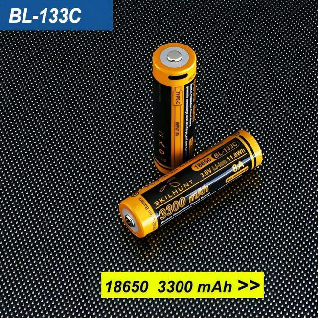 BL-133C 3300mAh 18650 Built-in USB-C Port Protected Battery