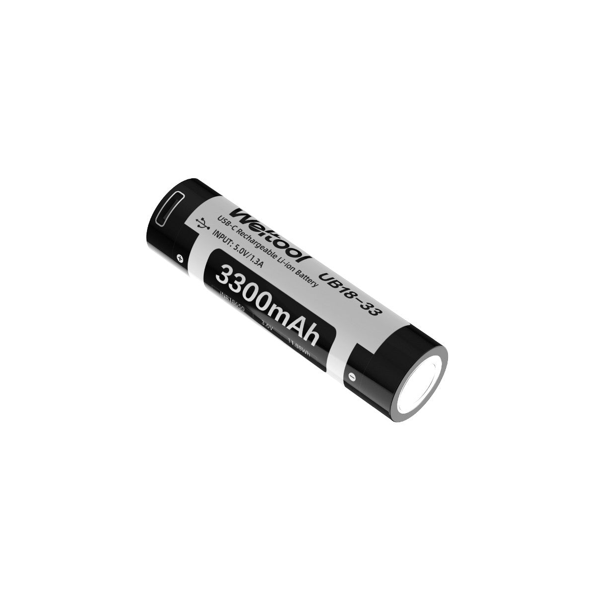 Weltool UB18-33 3300mAh 18650 USB-C Rechargeable Battery with Protection