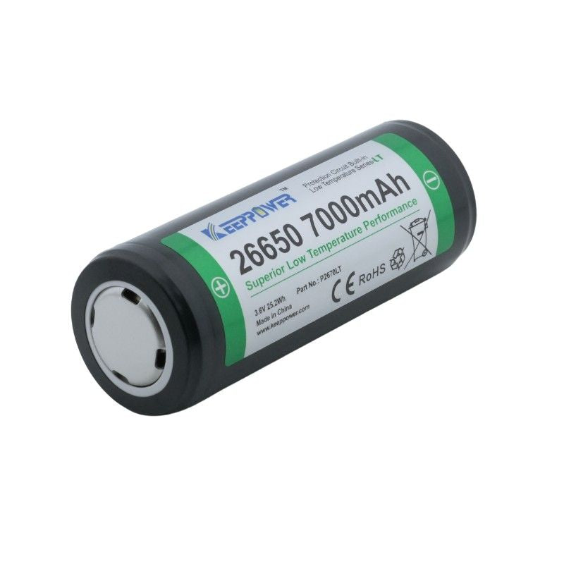 KeepPower P2670LT 7000 mAh Geschützter 26650-Akku mit niedriger Temperatur