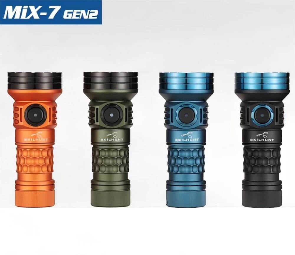 Skilhunt MiX-7 Gen 2 Multi-color 18350 Magnetic Charging LED Flashlight