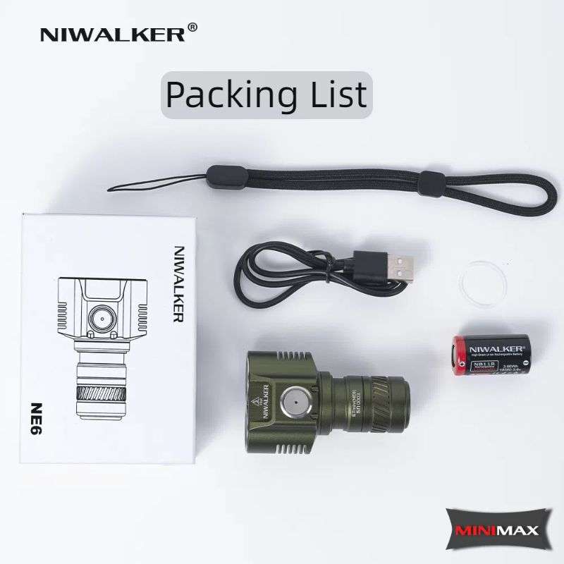 Niwalker ETmini NE6 Dual Head 3200lm EDC Flashlight