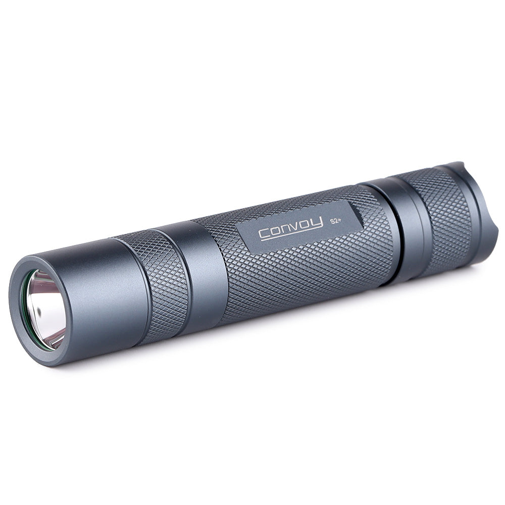 Convoy S2+ Gray 18650 Flashlight – LED & Driver Options