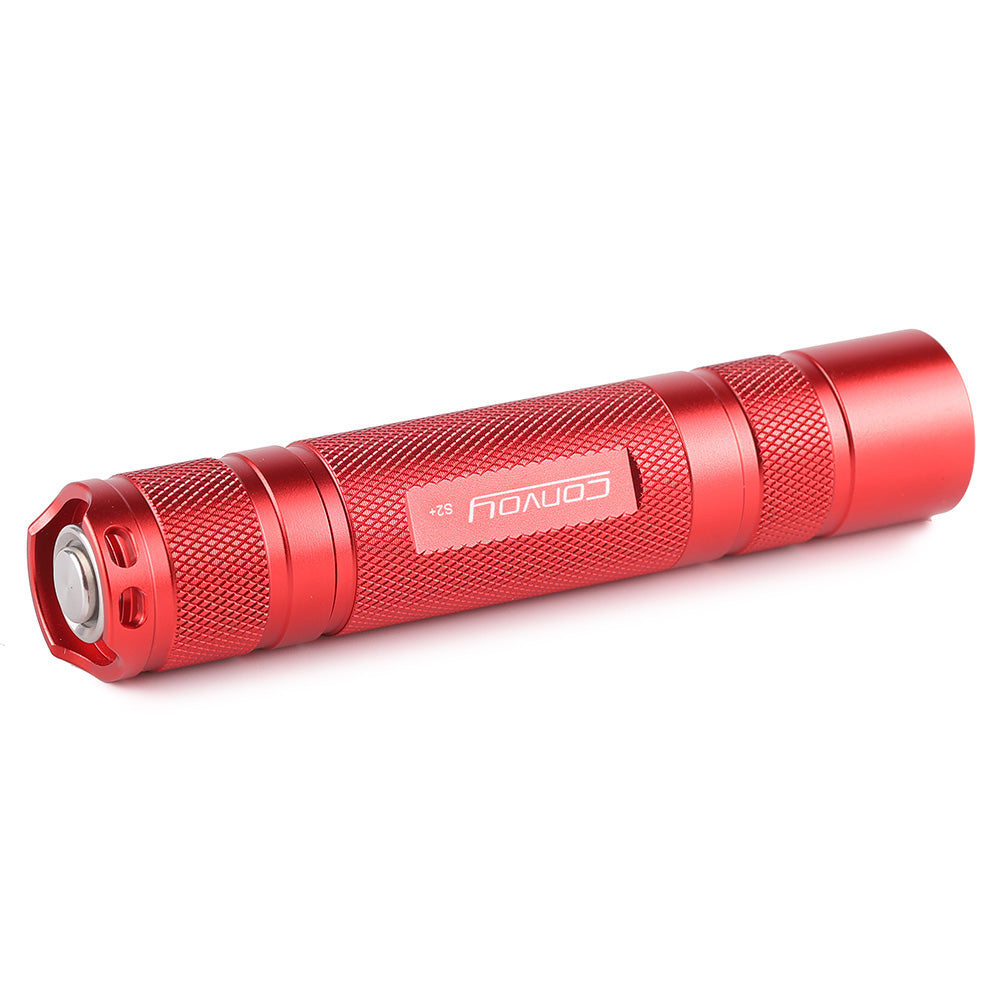 Convoy S2+ Red 18650 Flashlight – LED & Driver Options
