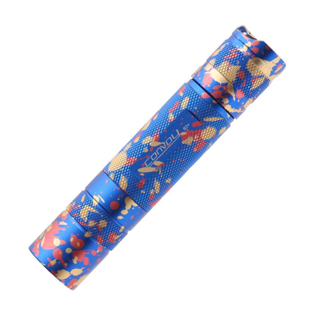 Convoy S2+ camouflage blue 18650 flashlight