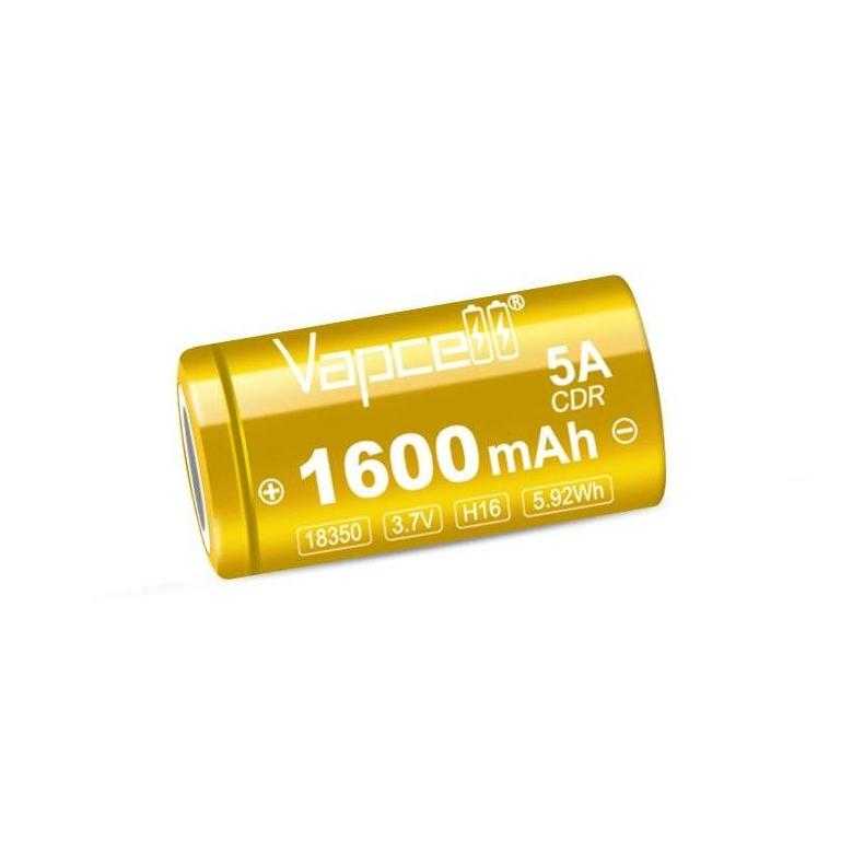 Vapcell 18350 H16 1600mah 5A – flashlightgo