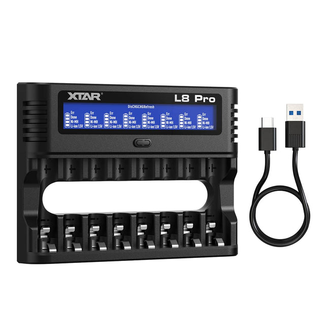 XTAR L8 Pro Smart Charger for AA/AAA 1.2V NI-MH and 1.5V Li-ion battery