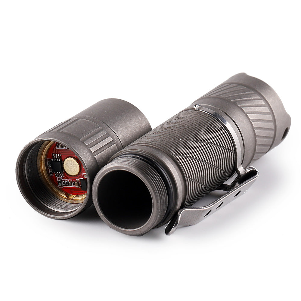 Convoy T3 Titanium Stonewash AA 14500 Flashlight