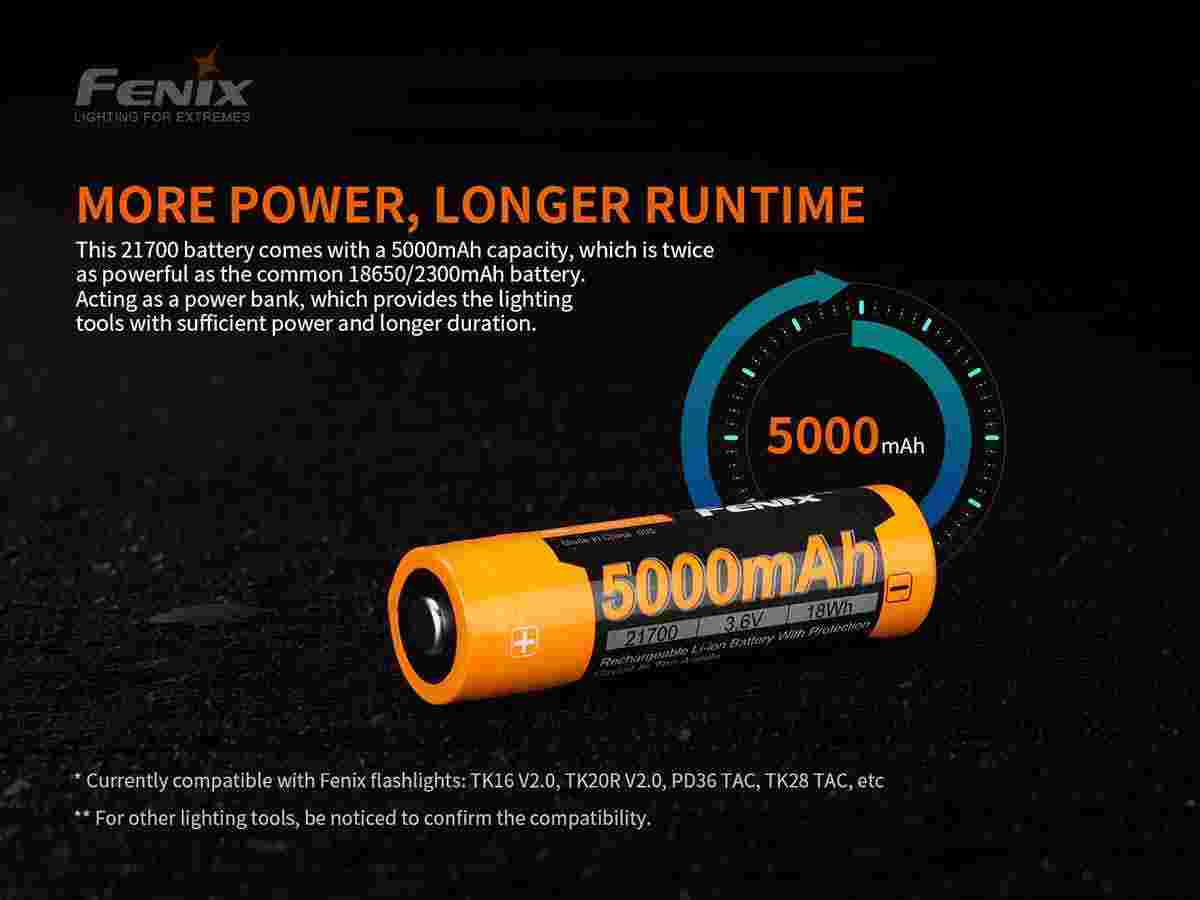 Fenix ARB-L21-5000 V2.0 Rechargeable Battery