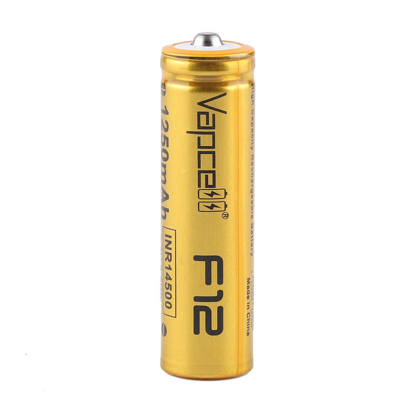 high capacity vape battery Vapcell 14500 F12 1250mah 3A – flashlightgo
