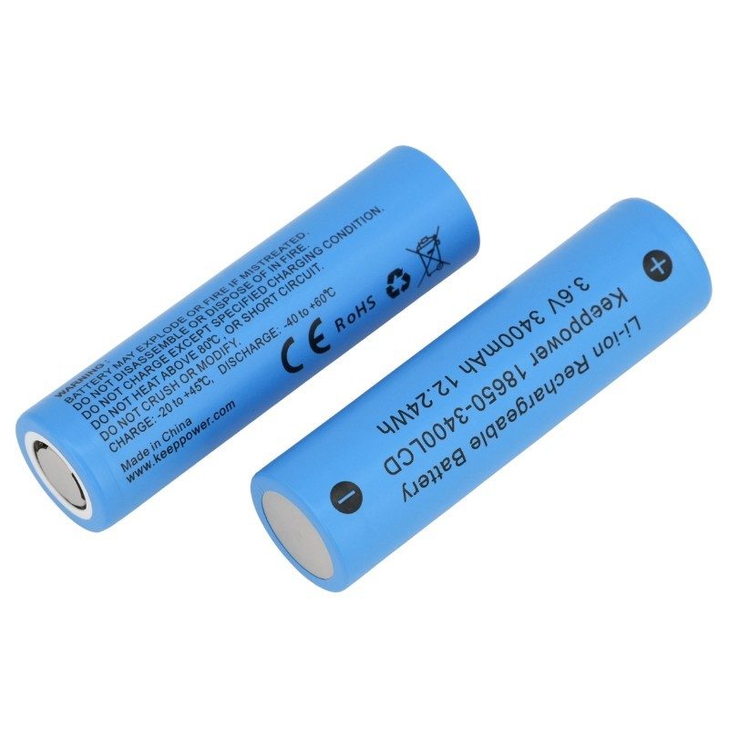 Keeppower 18650-3400LCD Li-ion Rechargeable Battery Cell