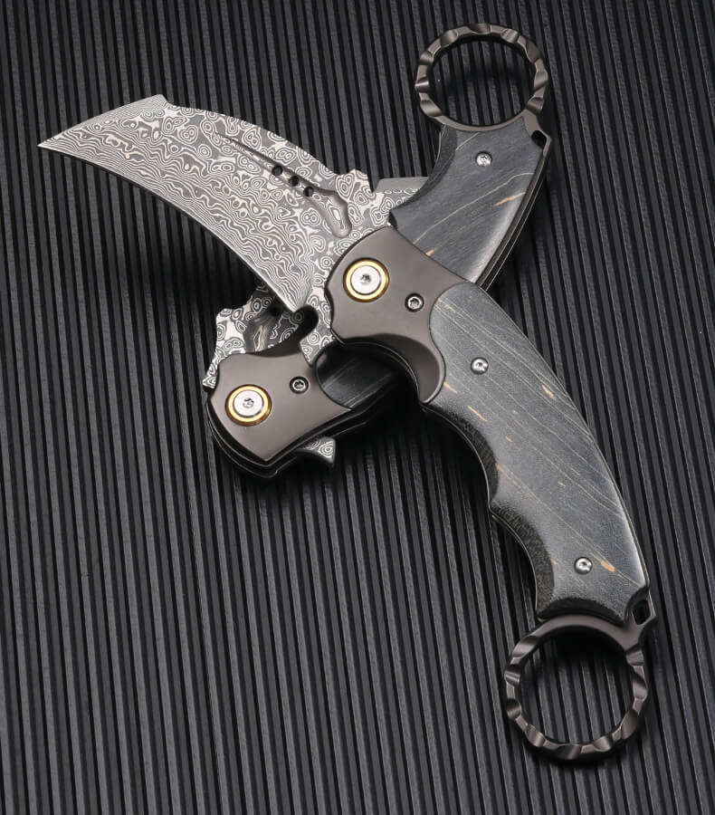 Night Stalker Violent Forest VG10 Damascus Steel Folding Knife
