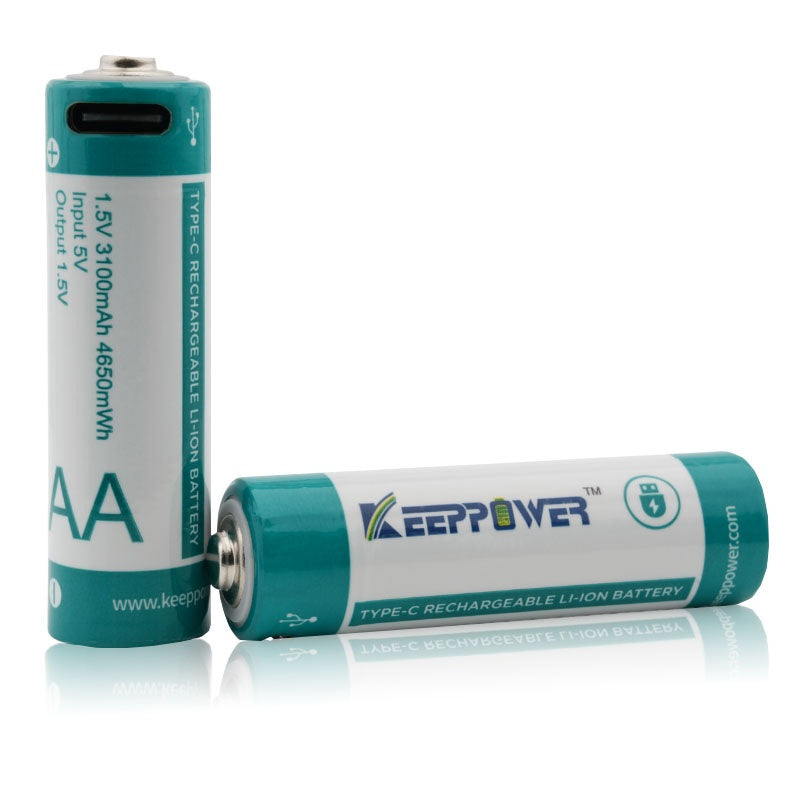 Keeppower P1450TC2 TYPE-C USB AA 1.5V 3100mAh 4650mWh Rechargeable Li-ion Battery