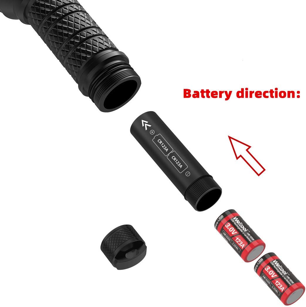 Weltool BB2 Aluminum Alloy CR123A Battery Tube