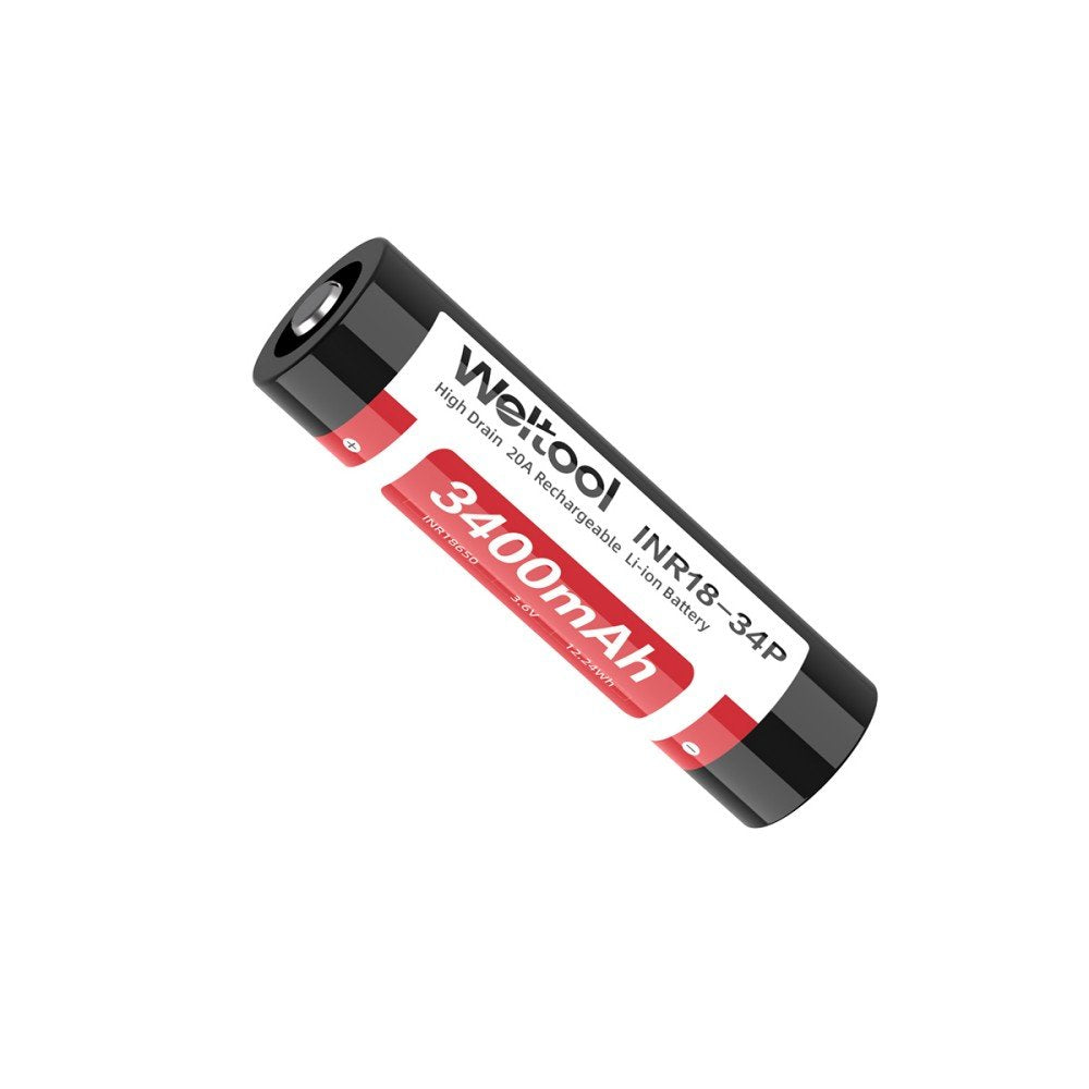 Weltool INR18-34P high drain 18650 Li-ion battery 3400mAh