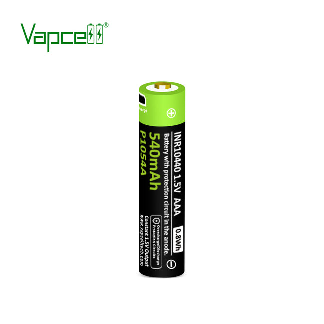 Vapcell P1054A 10440 540mah1.5v AAA Li lon batteries