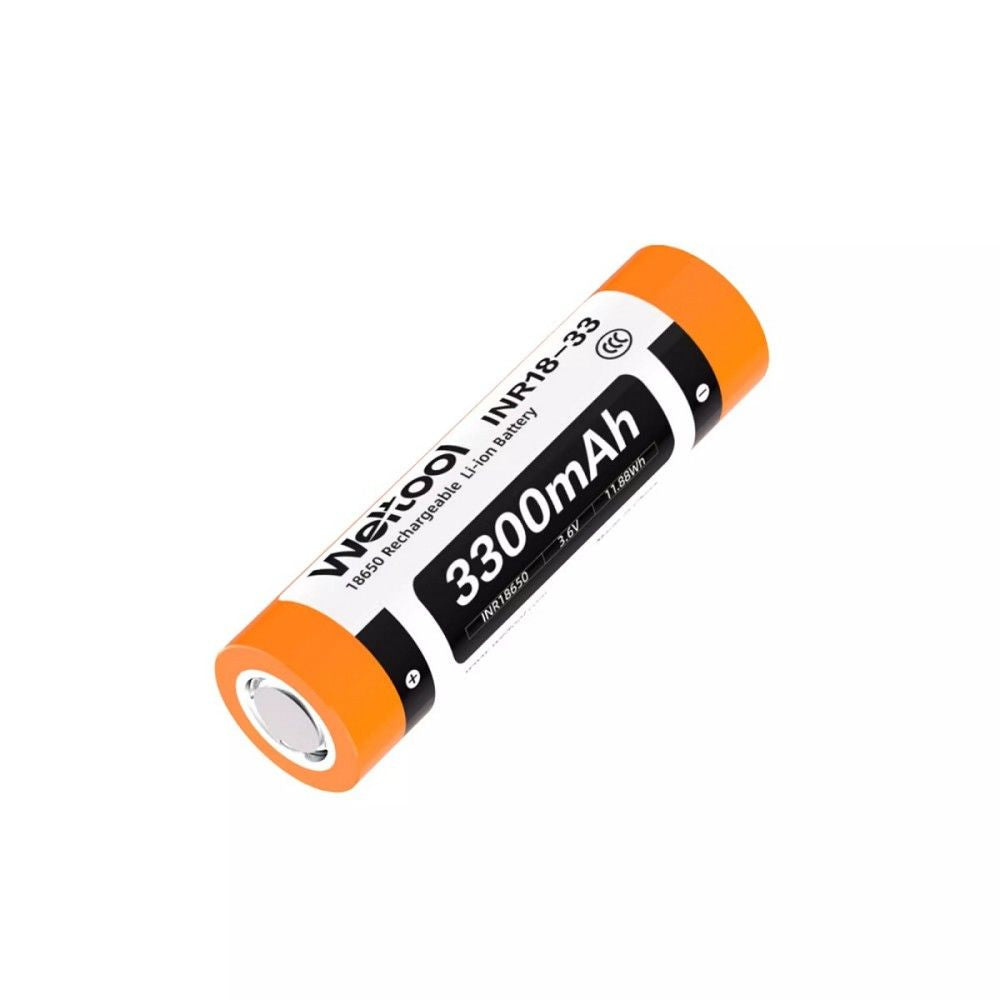 Weltool INR18-33 18650 flat top lithium ion battery