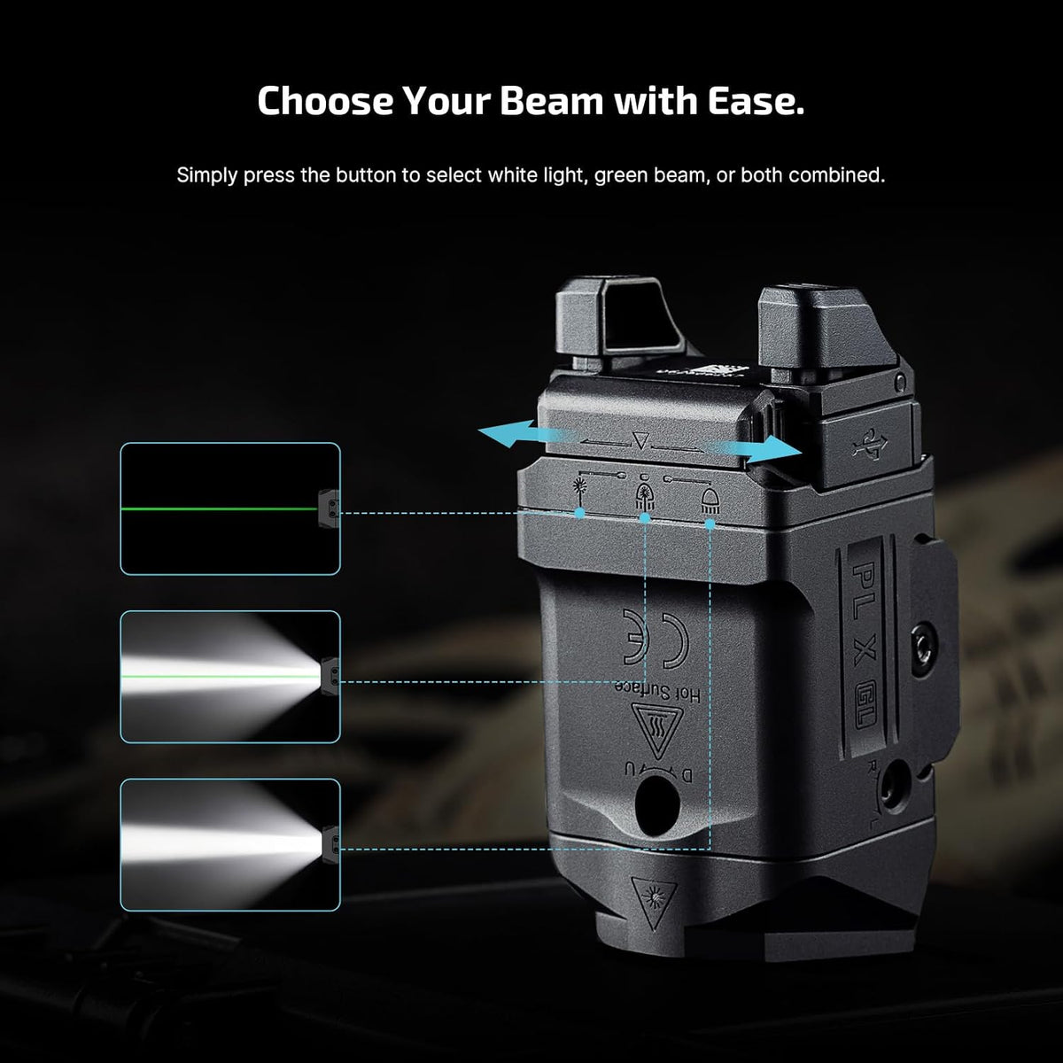 Olight PL-X GL Dual-Beam Weapon Light with Green Laser
