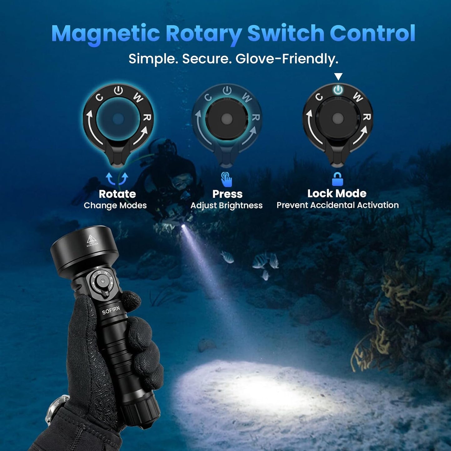 SOFIRN SD11 5000lm Scuba Diving Flashlight