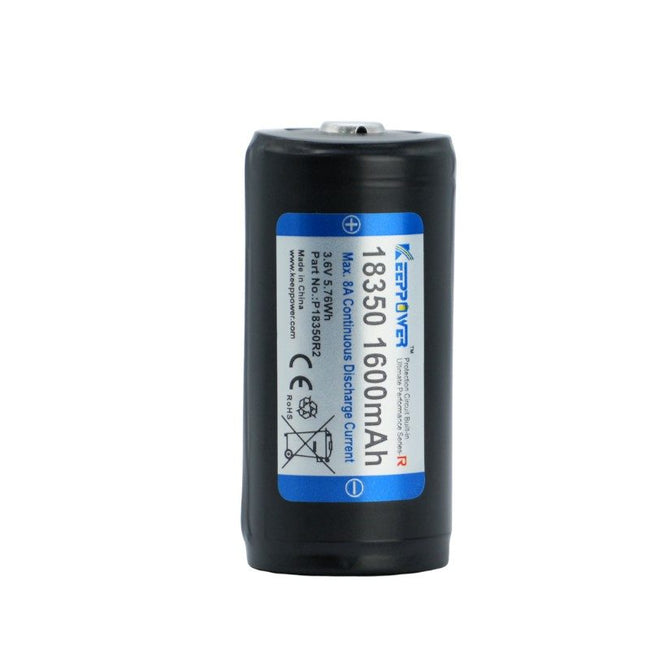 Keeppower P18350R2 1600mAh Protected Li-ion Rechargeable 18350 Battery