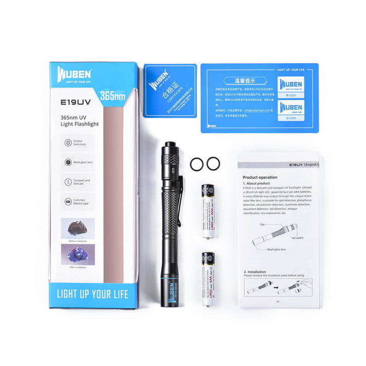Wuben E19 365nm UV LED Pen Light