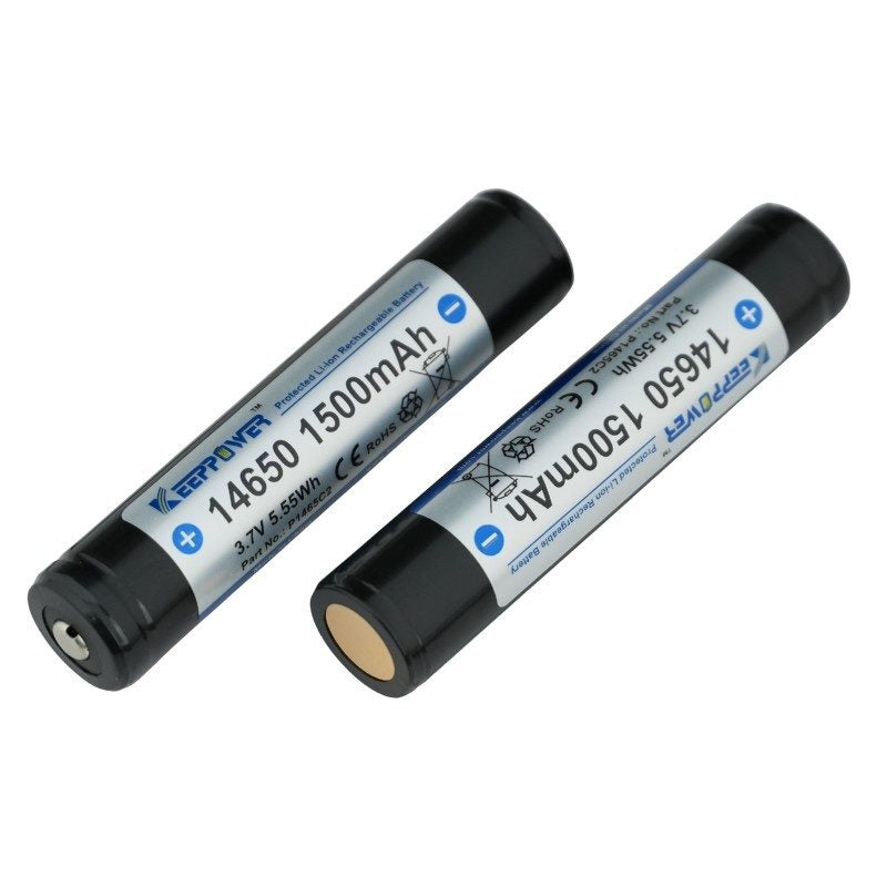 Keeppower P1465C2 1500mAh Protected Li-ion Rechargeable 14650 Battery