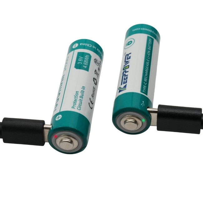 Keeppower P1450TC2 TYPE-C USB AA 1.5V 3100mAh 4650mWh Rechargeable Li-ion Battery