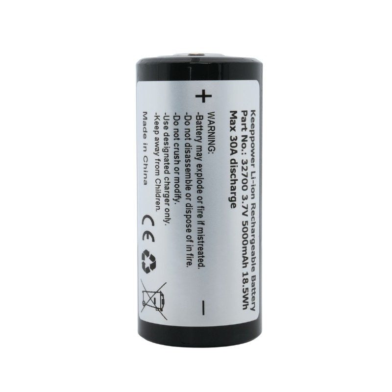 Keeppower 32700 5000mAh 18.5Wh Li-ion Rechargeable Battery