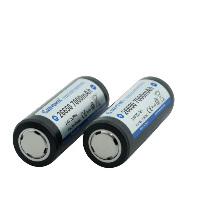Keeppower P2670C 7000mAh 26650 Protected 3.6V Li-ion Rechargeable