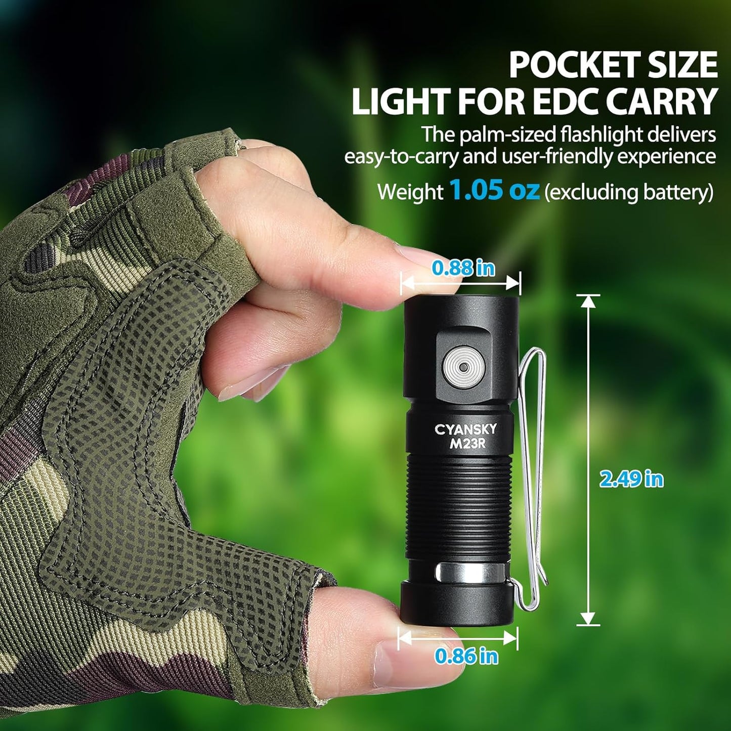 Cyansky M23R EDC Keychain Flashlights