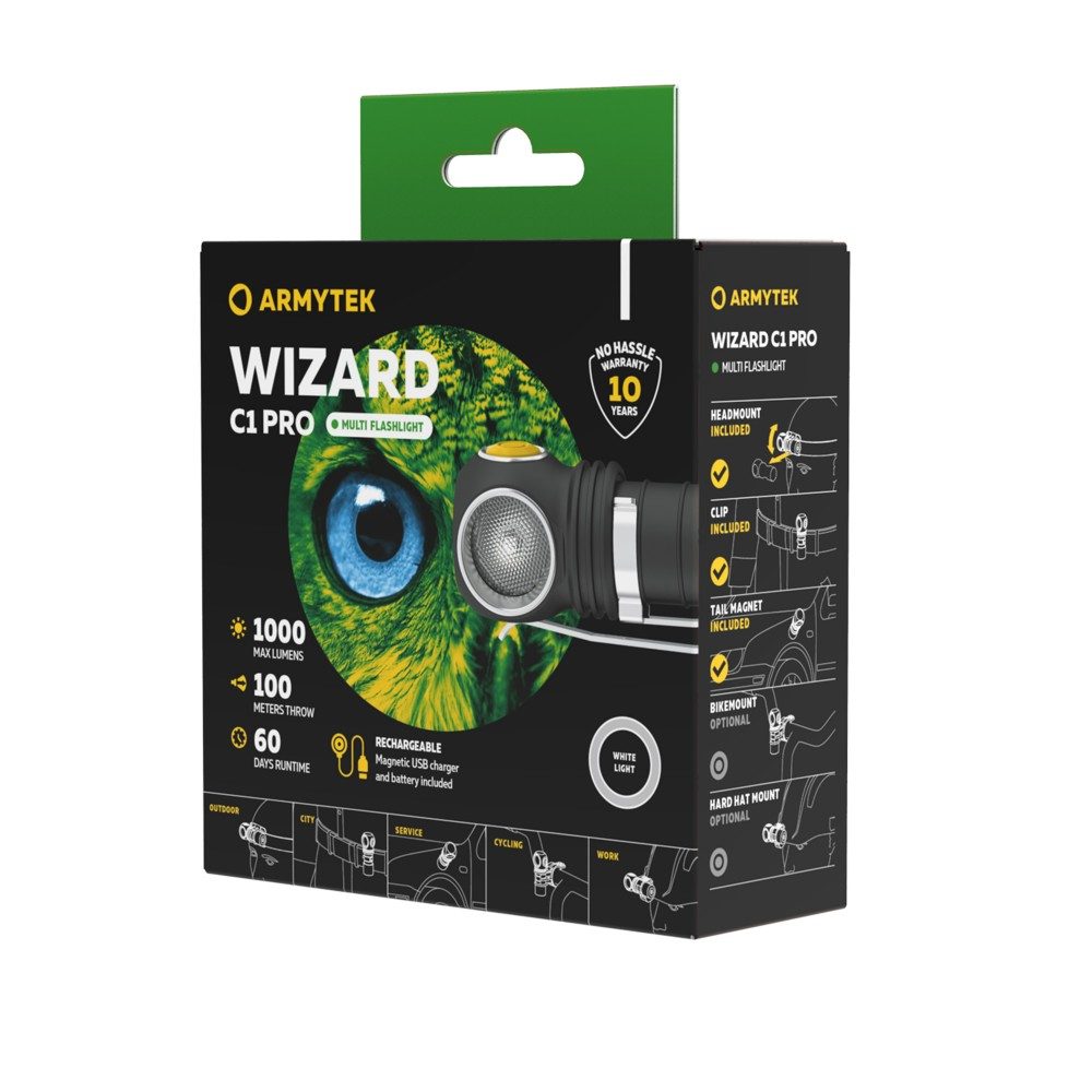 Armytek Wizard C1 Pro USB Rechargeable 4 in 1 Flashlight – flashlightgo