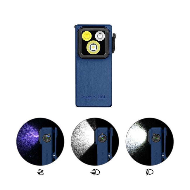 Olight Oclip Ultra Clip-On EDC Light with Flood, Spot, and UV Modes