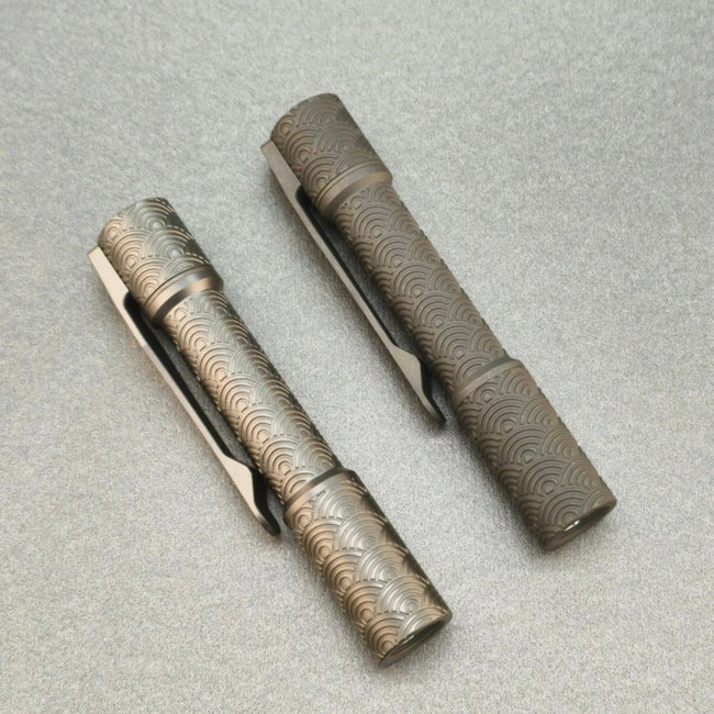 ReyLight Pineapple Mini Ti Full Seigaiha EDC Flashlight