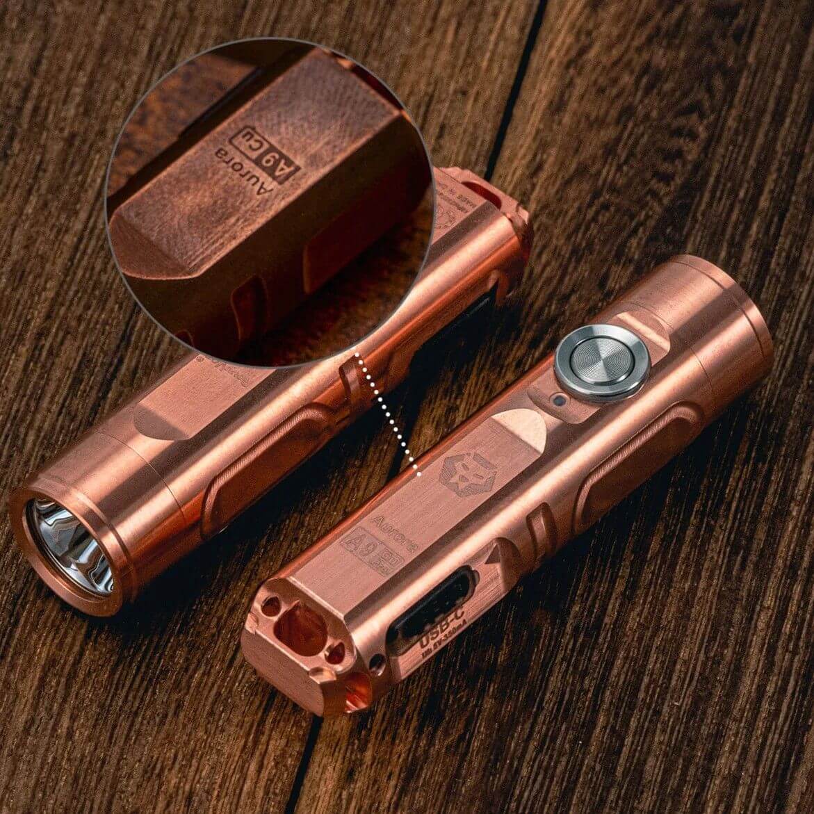 RovyVon Aurora A9 Copper Pro LED Keychain Flashlight