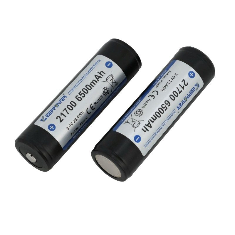 Keeppower P2165C Protected Li-ion Rechargeable 21700 Battery