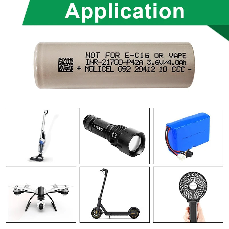 Molicel P42A  21700 4200mah 30A / 45A