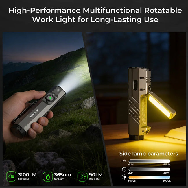 Wurkkos HD05 3100LM Multifunctional Flashlight