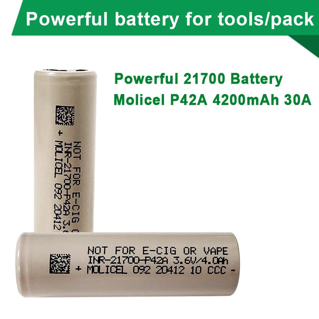 Molicel P42A  21700 4200mah 30A / 45A