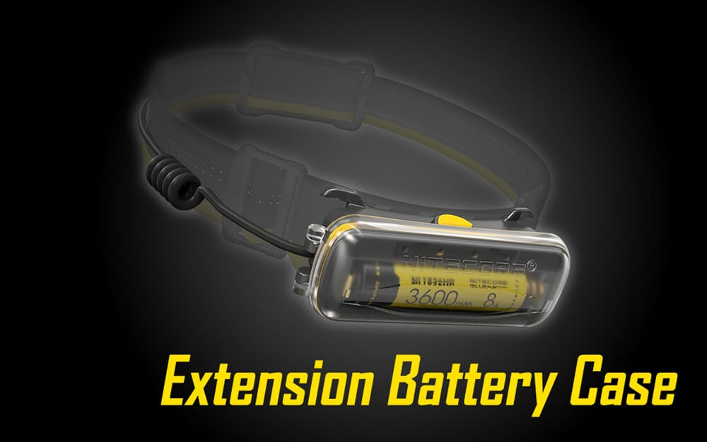 Nitecore Limitless Power 18650 Extension Battery Case~ used for NU40, NU43, and NU50 Headlamps