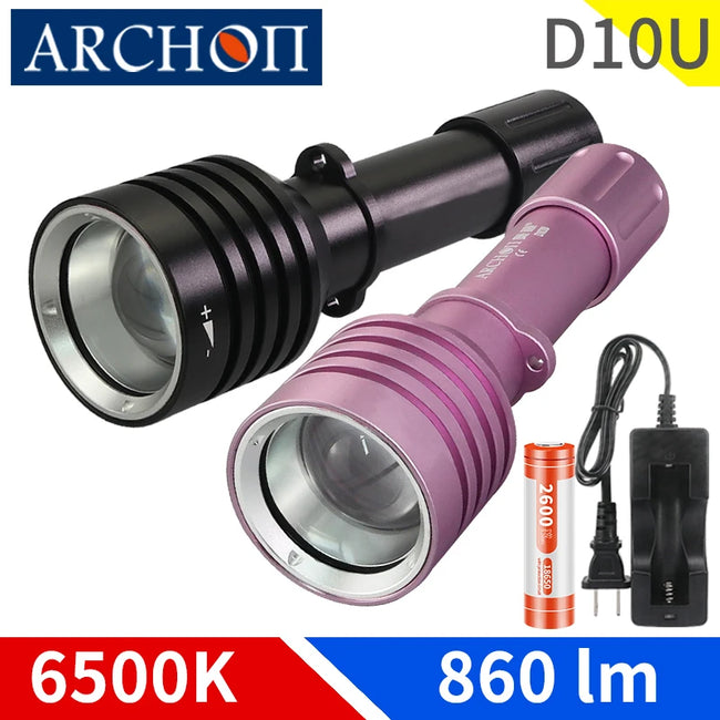 ARCHON D10U Zoom diving flashlight