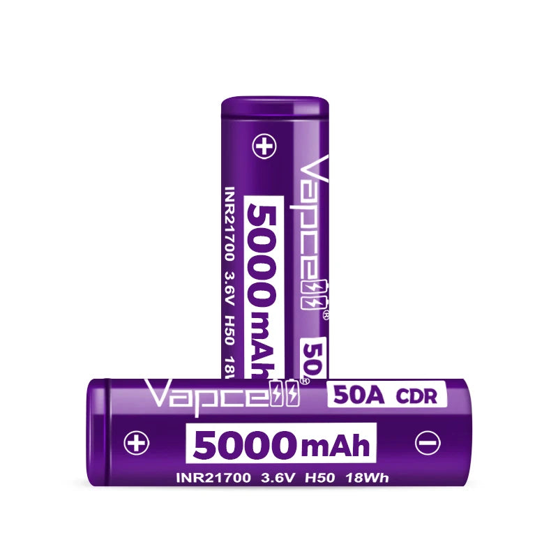 Vapcell H50 INR21700 5000mah 50A High Power lion Rechargeable Battery Cell