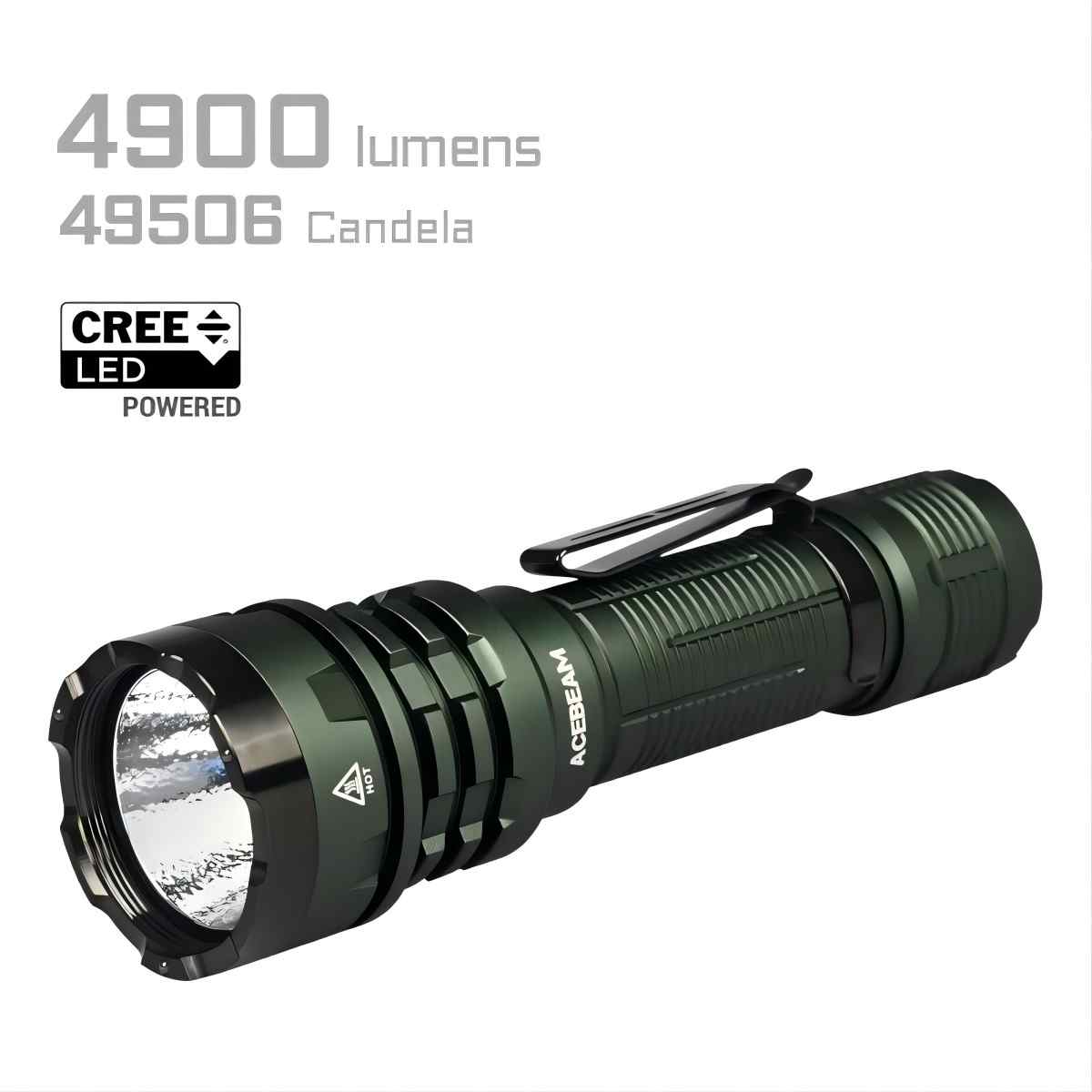 Acebeam Defender P17 4900 Lumen Dual-Switch Tactical Flashlight