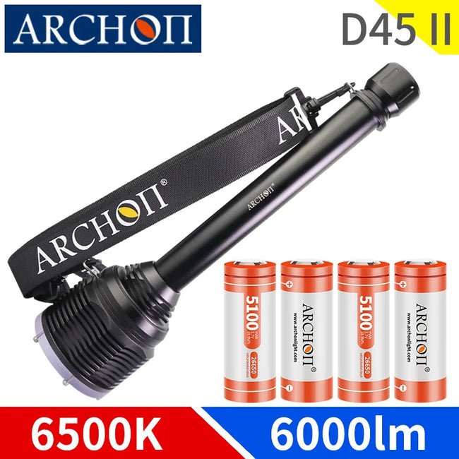 ARCHON D45 II 6000 lumen Large diving flashlight