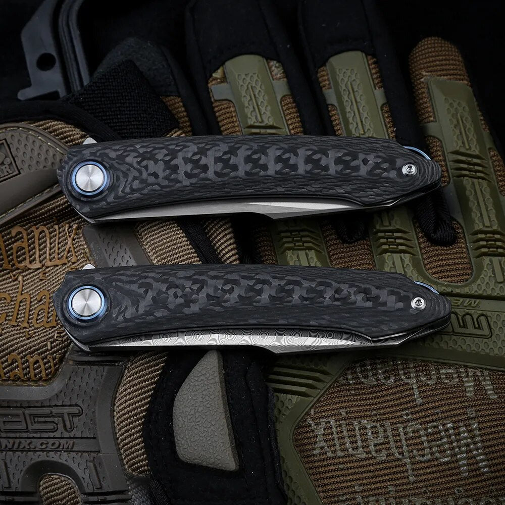 DICORIA Black Panther Carbon Fiber Handle Folding Knife