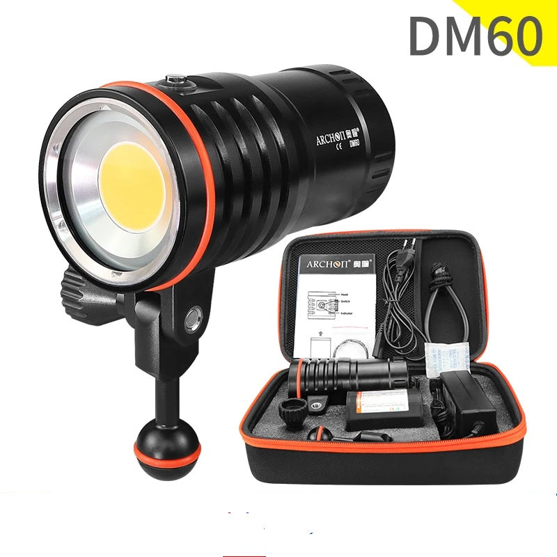 ARCHON DM60 Max 12,000 lumens HD video diving photograph lights